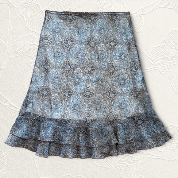 Exact Change Dresses & Skirts - Vintage Exact Change brown paisley midi skirt size S